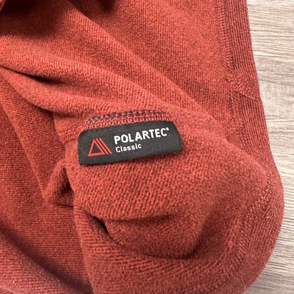 The North Face Polartec Sweatshirt Fleece Red Mens L Knit Collared Sweater TNF - Picture 10 of 10